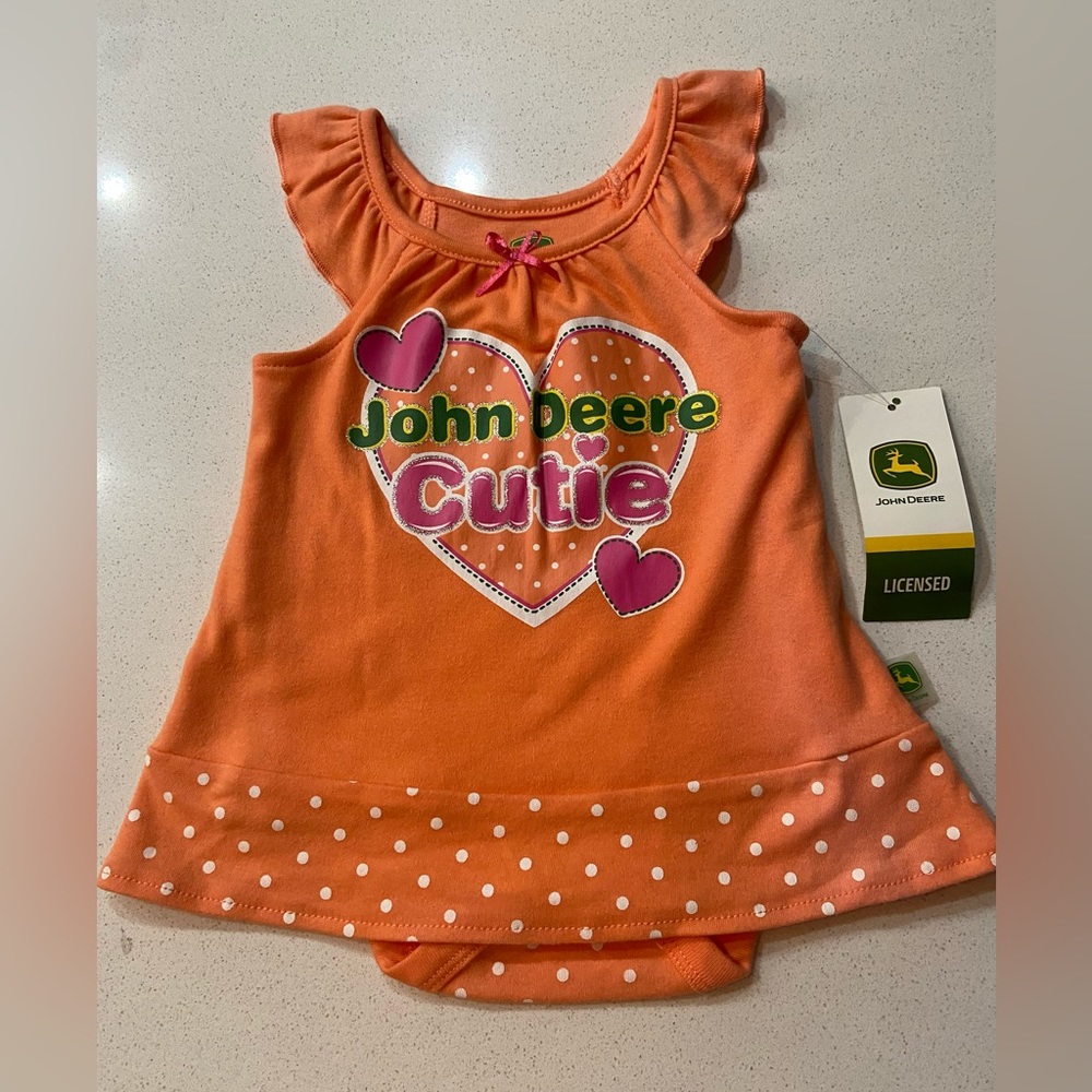 John Deere Cutie Girls Dress Onesie
